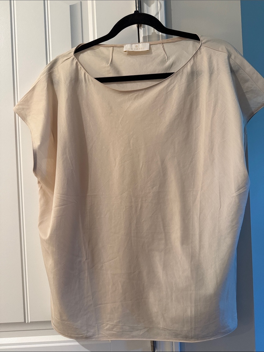 Italian Silk Blend boxy Top small medium